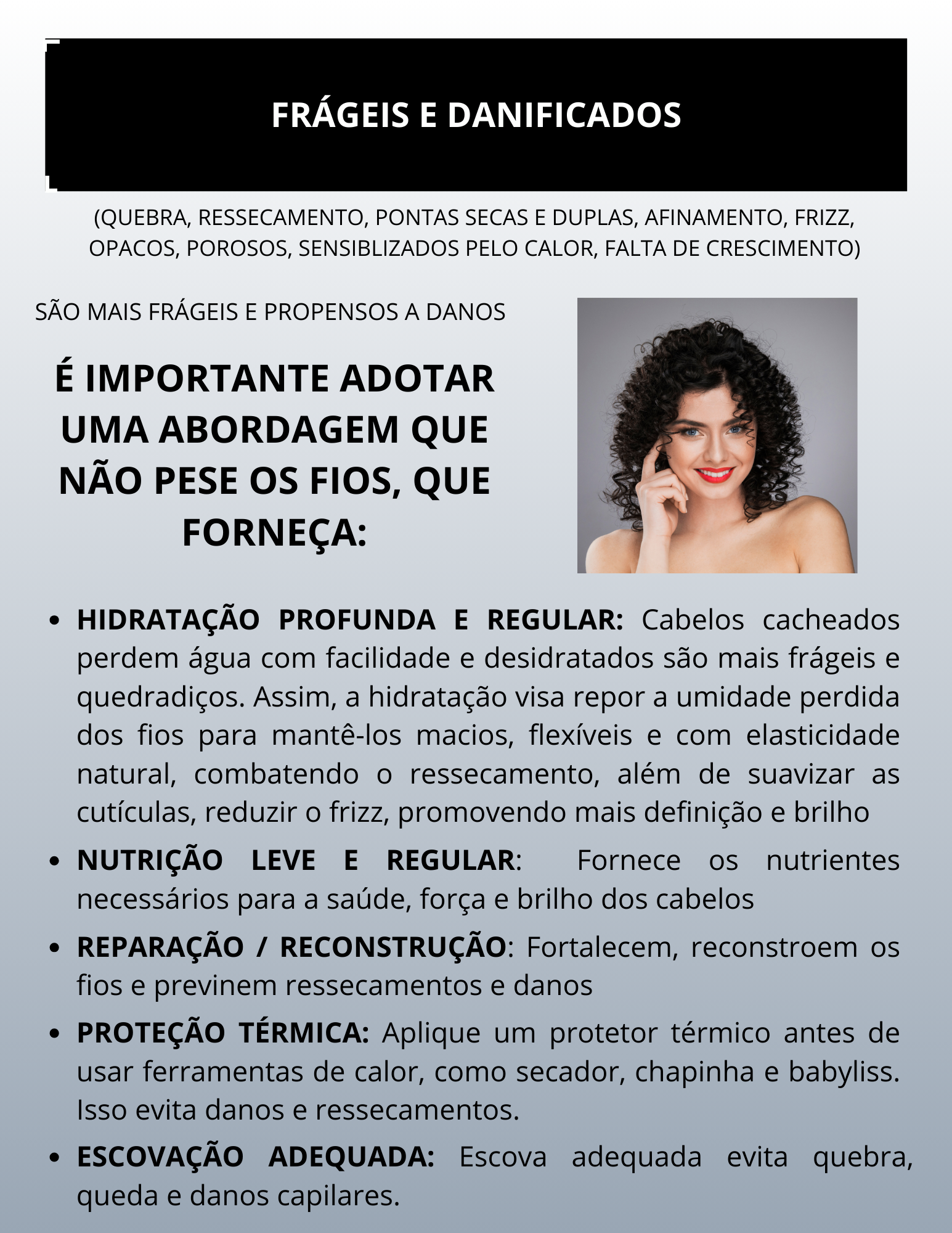 Capa Dor Cabelos danificados